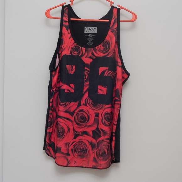 Mesh Rose Tank Top, Urban Outfitters Men's - Picture 2 of 8